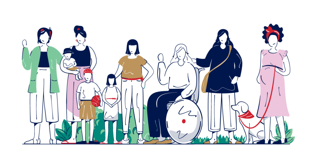 CHM illustration of various mothers