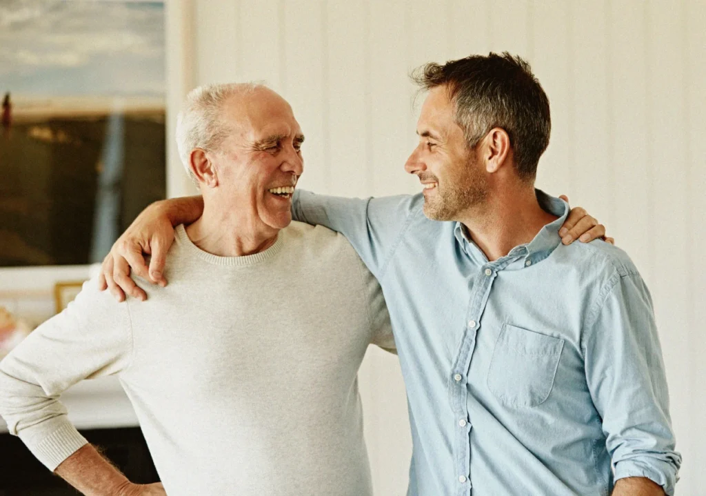 Father and adult son